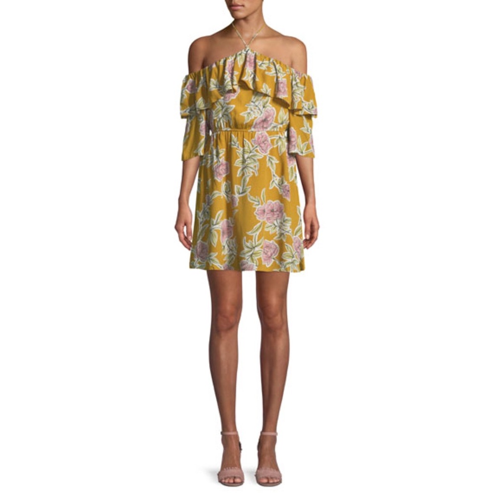 Cupcakes and Cashmere Floral Off Shoulder Dress